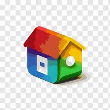 Rainbow Colored House And Logo Design