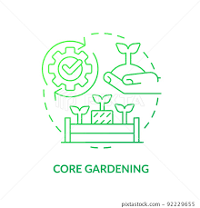 Core Gardening Green Gradient Concept