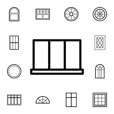 Simple Window Icon Detailed Set Of