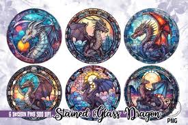 Stained Glass Dragon Sublimation