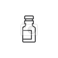 Medicine Bottle Outline Icon Linear