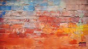Painted Brick Wall Background