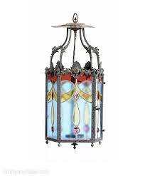 19th Century Stained Glass Lantern
