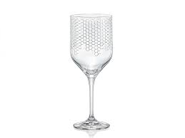 Decorated Wine Glasses Uma Honeycomb