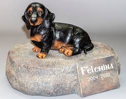 Dachshund Urn Cremation Statue Pet