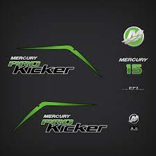 2023 Mercury 15 Hp Pro Kicker Decal Set