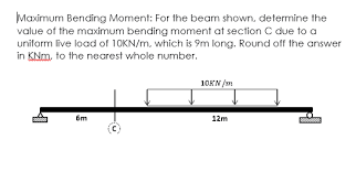 answered maximum bending moment for