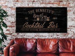 Personalized Cocktail Bar Sign Cocktail