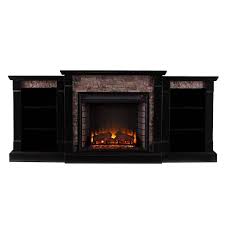 Faux Stone Electric Fireplace With