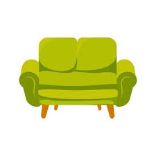 Cozy Interior Design Green Sofa Flat