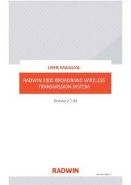 User Manual Radwin 2000 Broadband