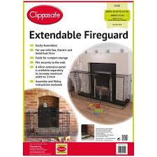 Clippasafe Extendable Fireguard Black