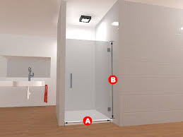 Single Glass Shower Door Layout 1