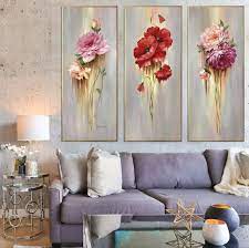 Abstract Flowers Art Canvas