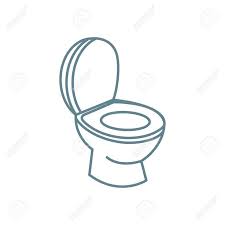 Toilet Bowl Line Icon Vector