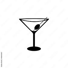 Martini Glass Icon Elements Of Bar And