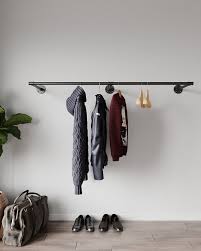 Wall Mounted Industrial Pipes Clothes