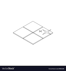 Clean Tile Icon Isometric 3d Style