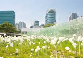 Green City Park In Seoul Background