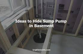 Ideas To Hide Sump Pump In Basement