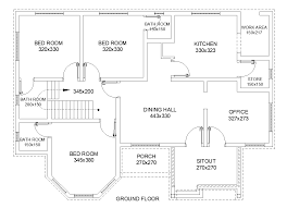 Office Cum Residential House Plan
