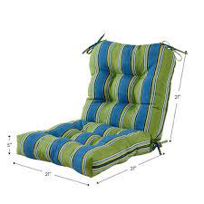 Greendale Home Fashions 42 X 21 In Outdoor Seat Back Chair Cushion Cayman Stripe