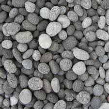 Charcoal Lava Pebbles 120 150mm 15kg