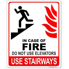 Use Elevators Icon Full Color Sign