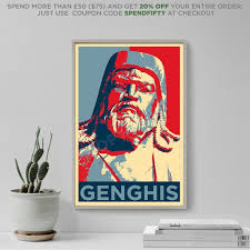 Genghis Khan Original Art Print Photo