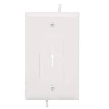 1 Gang Low Voltage Recessed Cable Plate White 2 Pack