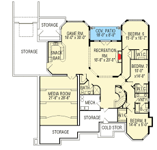 Eight Bedroom European House Plan