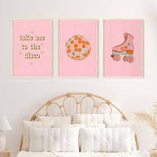 Preppy Room Decor Set Of 3 Disco