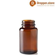 Amber Glass Pill Bottle 120ml With Dual