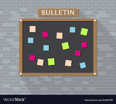 Bulletin Board Hanging On Brick Wall