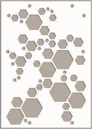 Hexagon Stencil Geometric Allover