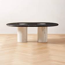 Liguria Oval Black Marble Coffee Table