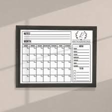 Whiteboard Calendar Framed Customizable