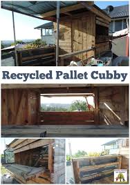 Recycled Pallet Backyard Cubby The