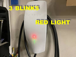Blinks Red Light Tesla Wall Connector