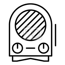 Modern Electric Heater Icon Outline