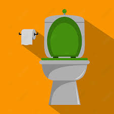 Ceramic Toilet Icon Logo Flat