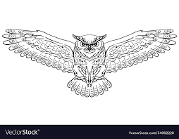 Swooping Great Horned Owl Royalty Free