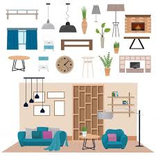 Living Room Vector Interior Furniture