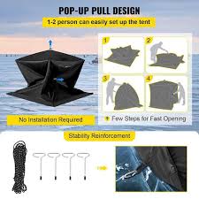 Vevor Pop Up Ice Fishing Tent 2 To 3