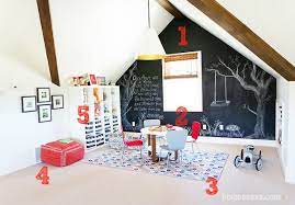 Playroom With A Chalkboard Wall