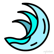 Ocean Tsunami Icon Outline Ocean