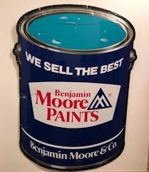 Tin Sign Turquoise Blue Color Paint