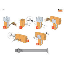 simpson strong tie cc5 1 4 6 column cap 5 1 8 inch beam 6x post