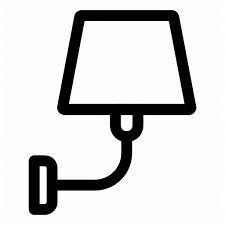 Lamp Light Wall Icon On