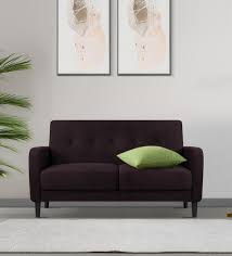 Buy Marq Fabric 2 Seater Sofa In Coffee